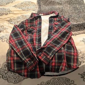 Womens fuzzy lined flannel